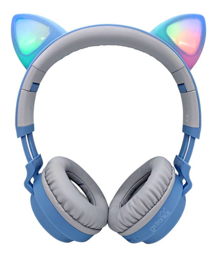 Auriculares Gatito Inalambricos Bluetooth Vincha Radio Luces