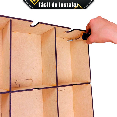 Imagen 10 de 10 de Exhibidor Funko Pop Juguetero Vitrina Acrilico Madera Mdf Color Natural