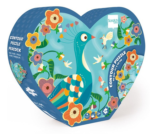 Puzzle 40pcs Con Forma, Pavo Real Scratch Europe