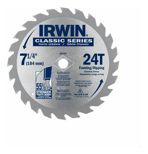 Hojas De Sierra Circular Irwin 15130tal Classic 7-1-4-inch 2