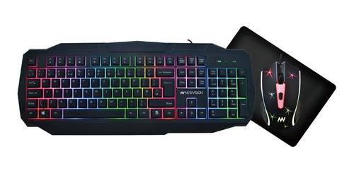 Imagen 2 de 4 de Kit De Teclado Y Mouse Gamer Newvision Nw-se600 Pad