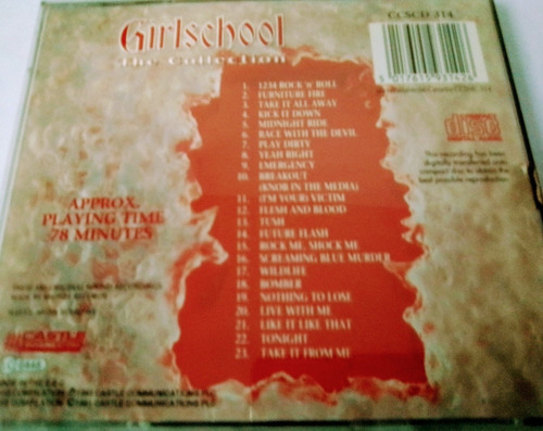 Cd Girlschool - The Collection -1991 - Importado - Seminovo. (Usado)