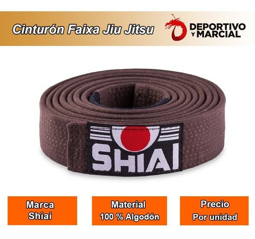 Imagen 2 de 9 de Cinturon Faixa Jiu Jitsu Shiai Tokaido Brazilian Kimono Bjj
