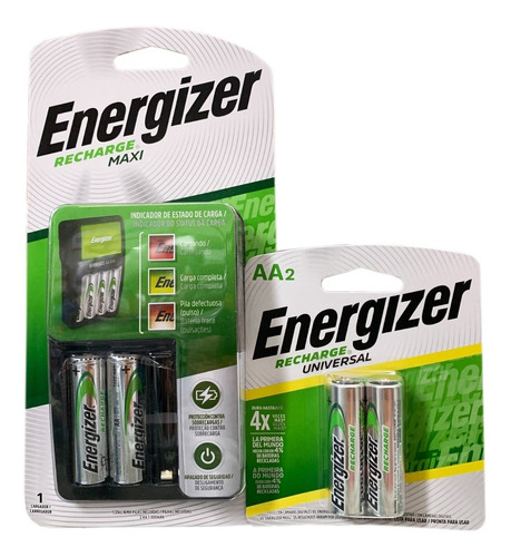 Imagen 1 de 3 de Cargador Energizer Maxi Aa - Aaa Con 4 Pilas Aa 