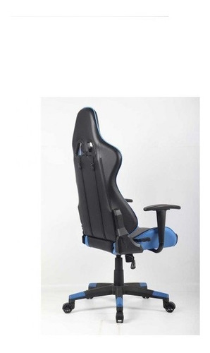 Imagen 10 de 10 de Silla Gamer Cabrera Tukasa Azul Con Negro Con Cojines Nueva