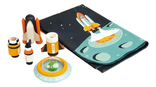 comprar Juguete Aventura Espacial Cohete Madera Tender Leaf Atrix ® Color Negro Personaje Nave espacial