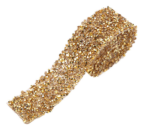 Cinta Con Fondo Dorado De Cristal 12 # 12, 1 Yarda, 30 Mm, E