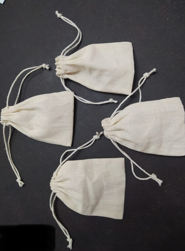 60 Costalitos De Manta De Algodon De 15 Cm X 15 Cm