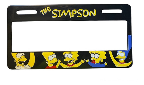 Par De Marcos Portaplacas Genericos Familia Los Simpsons