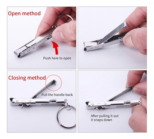 . Cortaúñas Plegable Cortaúñas De Acero Inoxidable Para