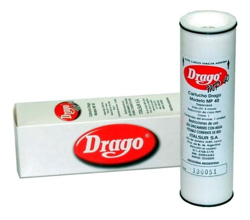Imagen 1 de 10 de Filtro Original De Repuesto Para Purificador De Agua Drago Aprobado Anmat Distribuidores Oficiales Drago
