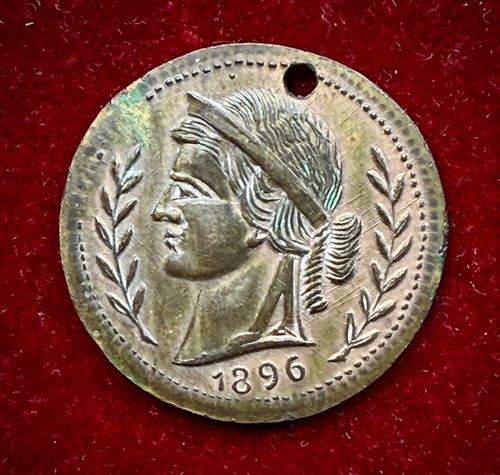 Ficha O Token Italia 1896 Busto Y Laureles (Usado)