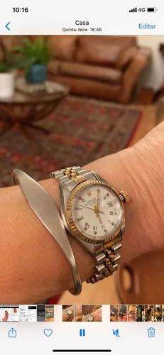 Baixou / Rolex Original. Rolex Datejust Lady Ouro Aço.