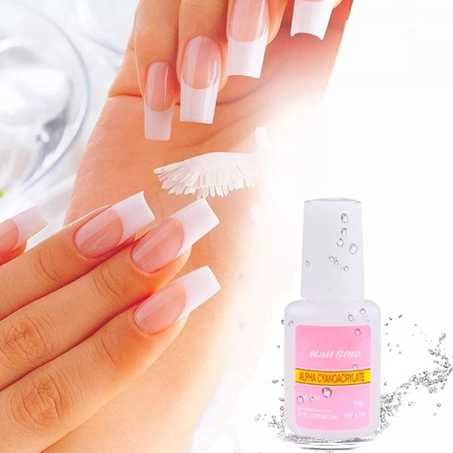 Pegamento Adhesivo Uñas Nail Tips Transparente Postizas Full