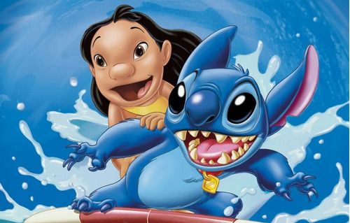 Pintura De Diamantes Animados Lilo Stitch Nani-2