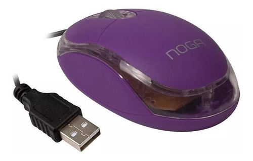 Mouse Noga Ng-611u Optico Cable Usb 2.0 800dpi Luminoso Violeta