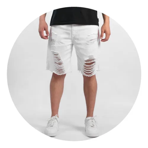 Bermudas para hombre blanca hotsell