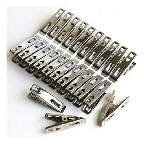 N 80 Pinzas Clips Acero Inoxidable Metal For Ropa Cocina