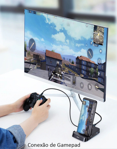 Imagem 5 de 9 de Hub Adaptador Docking Station Usb-c Hdmi 4k 7 Portas Baseus