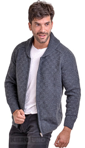 Imagen 1 de 5 de Campera De Lana Sweater Hombre Pullover Cierre Saco Kierouno