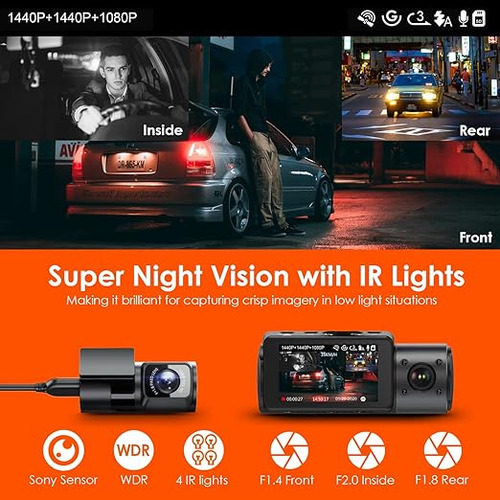 Vantrue N4 3 Canales 4k Dash Cam