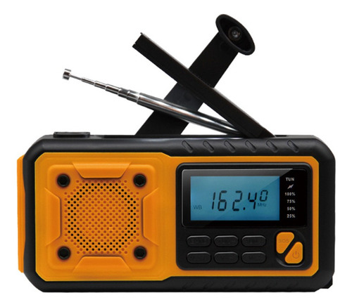 D Radio De Manivela Con Carga Usb, Linterna, Alarma Sos For