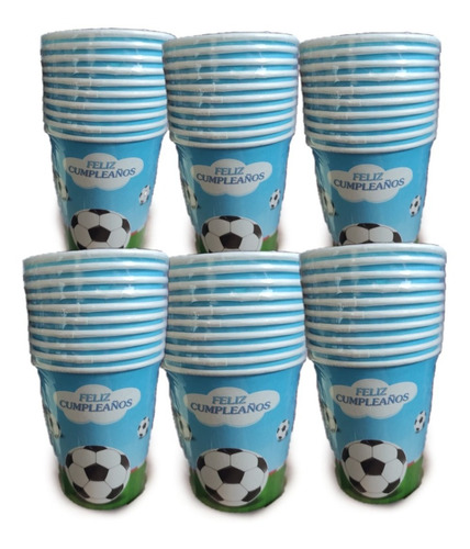 Vasos De Cumpleaños 10pcs Pelota Futbol Globifiesta