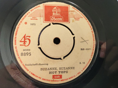 Vinilo Single De Hot Tops -- Suzanne Suzanne ( U116-w193