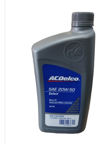 Aceite Mineral 20w50 Acdelco Original 