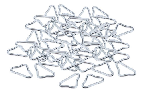 50 Piezas De Anillos Triangulares De Metal Con Hebillas