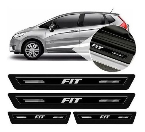 Jogo De Soleira Proteção Porta Honda Fit 2018 A 2020