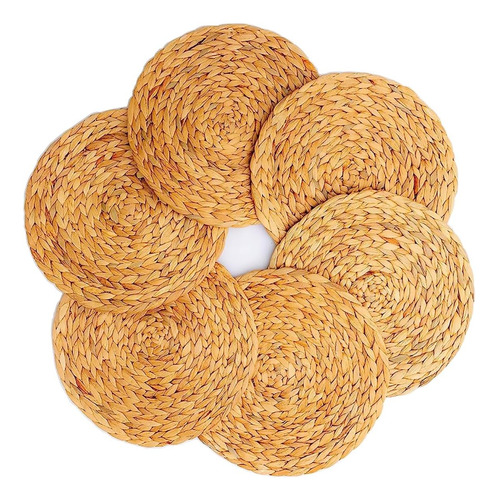 Conjunto De 6 Individuales Tejidos, 13'' Cargadores De Plat