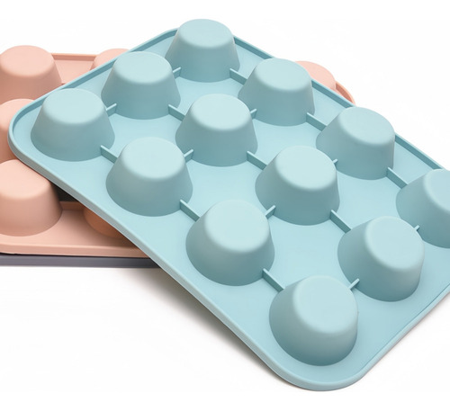 Molde De Silicona Antiadherente Para Cupcakes De 12 Agujeros