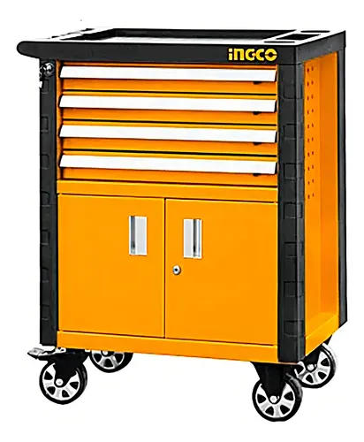 Carro Caja Gabinete Metalico P/ Herramientas 4 Cajones Ingco