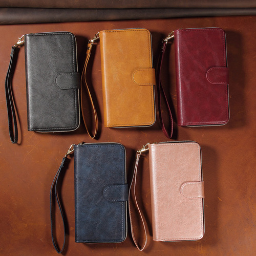 Cz Funda Cuero Tipo Billetera Con Ranura For Tarjetas Y Cremallera For Samsung Galaxy