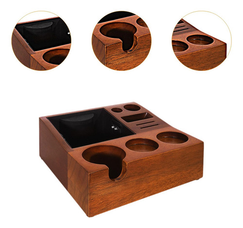 Organizador De Madera Espresso Tamping Station Para Hotel