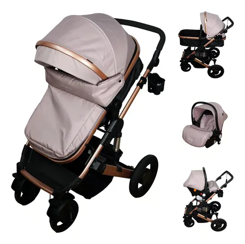comprar Carriola de paseo Confety World Guby beige con chasis color dorado