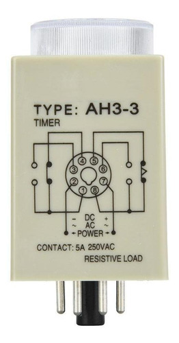 Relé De Tiempo, Temporizador De 30 Segundos, 8 Pines, Riel D