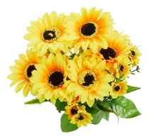 Comprar Juvale 2 Racimos De Girasoles Artificiales Con Tallos Para Y