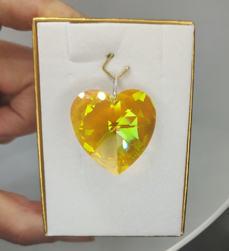 Imagem 2 de 5 de Pingente De Cristal Swarovski Light Topaz Boreal Prata 925