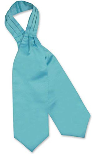 Corbata Vesuvio Napoli Ascot Solid Turquesa Color Azul Aqua