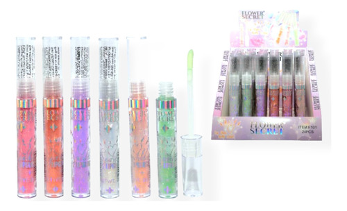 Pack 24 Lip Gloss Brillo Labial Surtidos Con Glitter