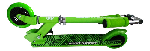 Scooter Infantil Con Equipo De Proteccion Completo Verde Verde