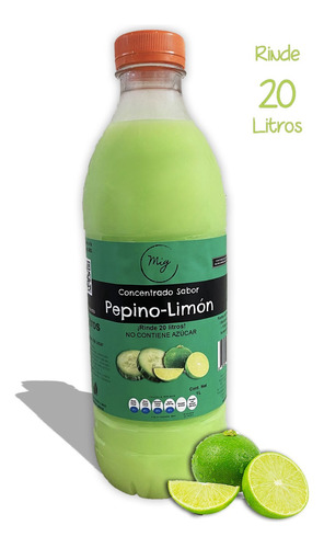 Concentrado Pepino Limón - Rinde 20 Litros! De Agua De Sabor