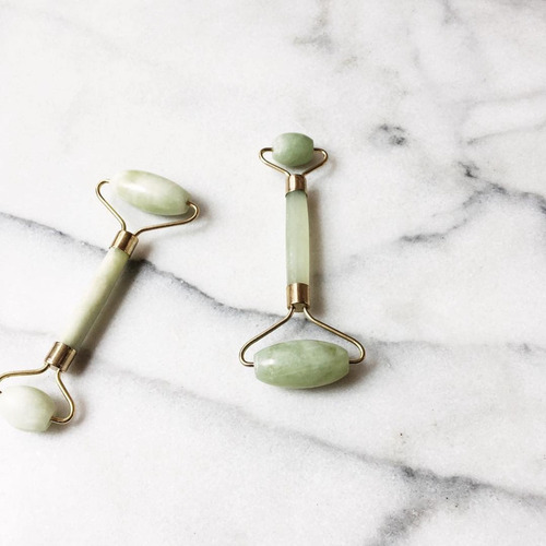 Masajeador Roller Jade Duo Facial Y Corporal Piedra Jade