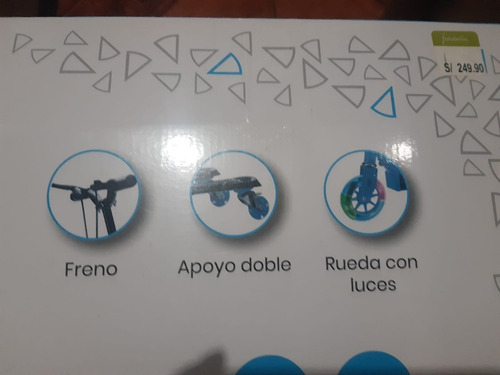 Scooter Tijera Fliker 3 Ruedas Con Luces + Kit Proteccion