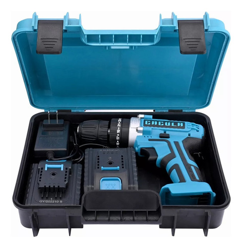 Taladros Eléctrico Atornillador Cacula Bd-01 De 21v 2batería Color Azul