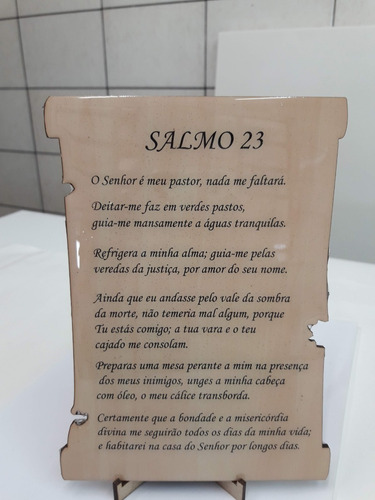 Salmo 23 Quadro Decorativo 30 X 20 Resinado