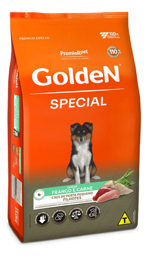 Ração Golden Special Cães Filhote Pequeno Frango E Carne 3kg