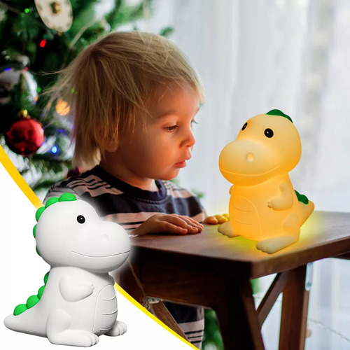 Luz Nocturna Led Con Forma De Dinosaurio Recargable Por Usb